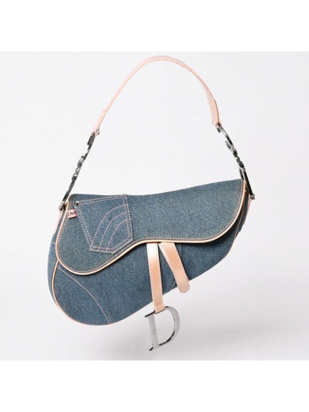 Dior Saddle Bag Galliano Era Denim Pink